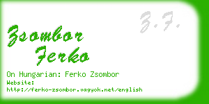 zsombor ferko business card